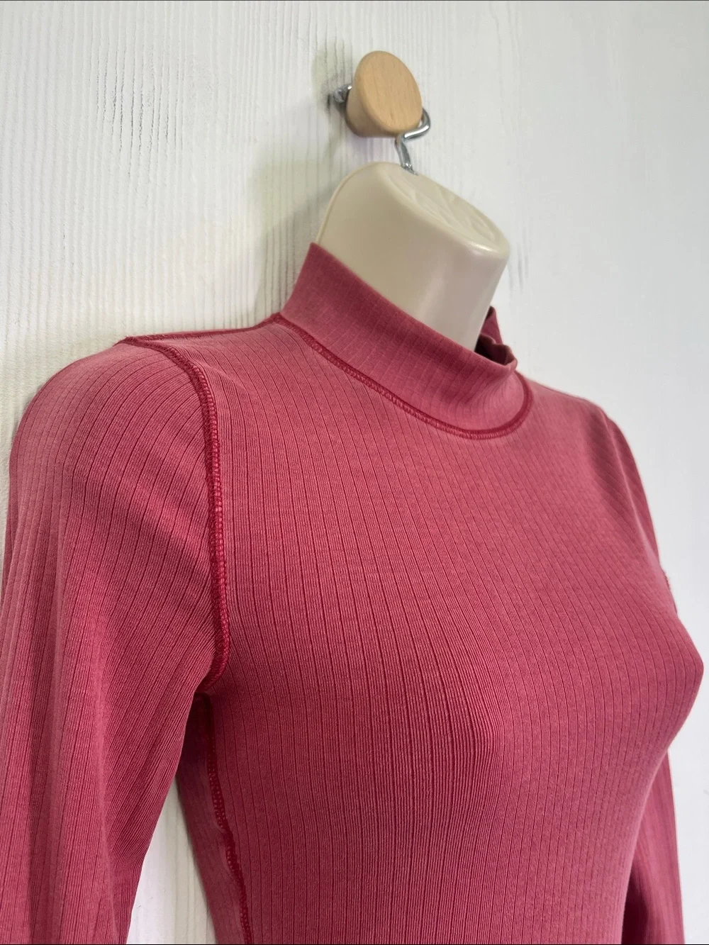 Free People - Intimately The Rickie Mock Neck Ribbed Long Sleeve Blouse Size XS